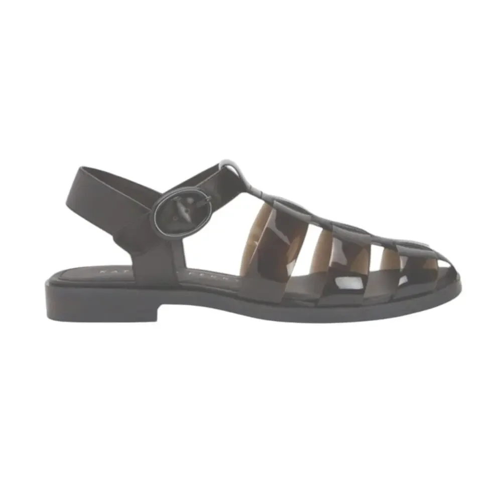 ^NWOT KATY PERRY The Geli Fisherman Sandal in Black - Sz 8.5